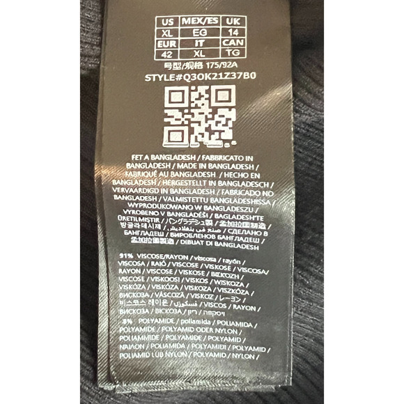 Guess Sparkly Sweater Size XL Black Sequins Long Sleeve Button Up V-Neck Women - Picture 8 of 10